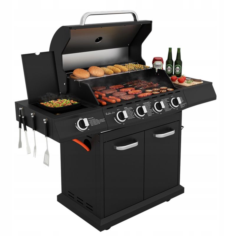 Grill Gazowy Koler Relish v4 5 palników 17,2kW - BLACK