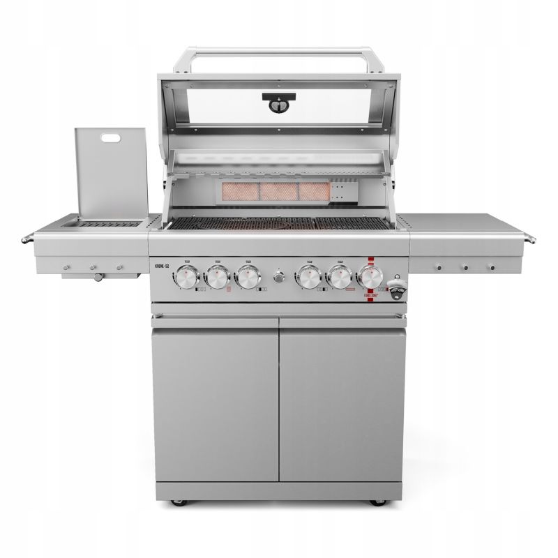 GRILL GAZOWY OGRODOWY KOLER KRONE S2 SILVER STAL NIERDZEWNA RUSZT MODUŁOWY