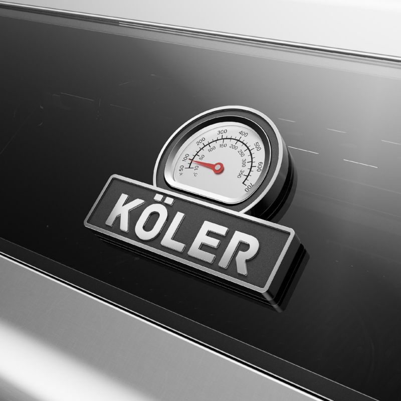 GRILL GAZOWY OGRODOWY KOLER KRONE S2 SILVER STAL NIERDZEWNA RUSZT MODUŁOWY