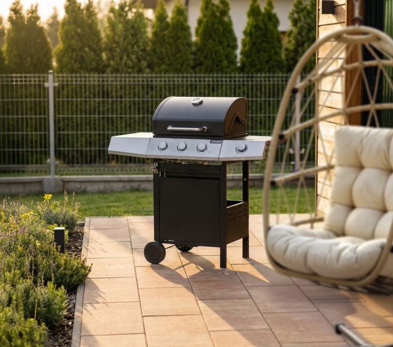 Grill Gazowy PRIME3 ogrodowy 3 palniki ruszt żeliwny boczny zestaw GGG32 1 szt.