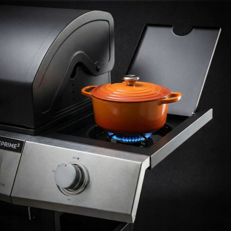 Grill Gazowy PRIME3 ogrodowy 3 palniki ruszt żeliwny boczny zestaw GGG32 1 szt.