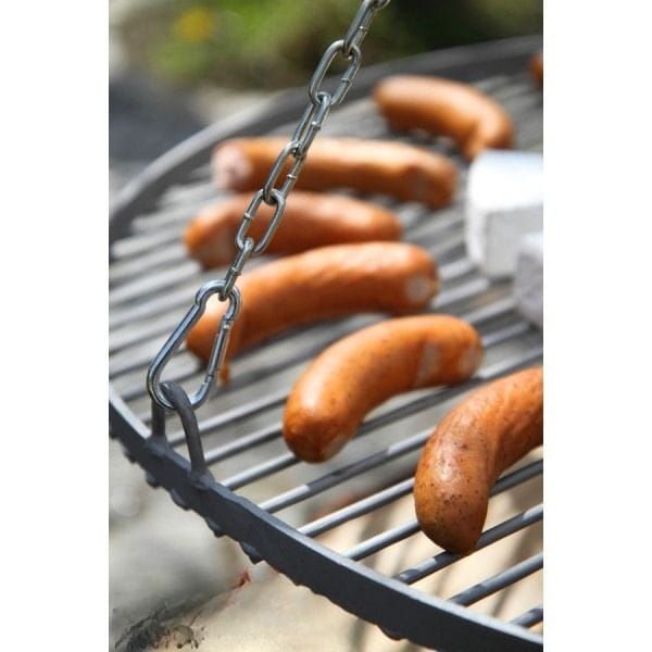 Grill na trójnogu TYLETEGOTU z kołowrotkiem 200 cm LARGO ruszt stal naturalna 60 cm 1 szt