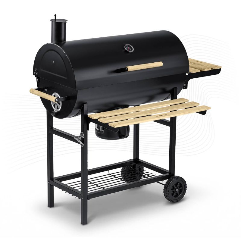 Grill ogrodowy Berdsen węglowy z półkami beczka z kominem + termometr + popielnik 1 szt.