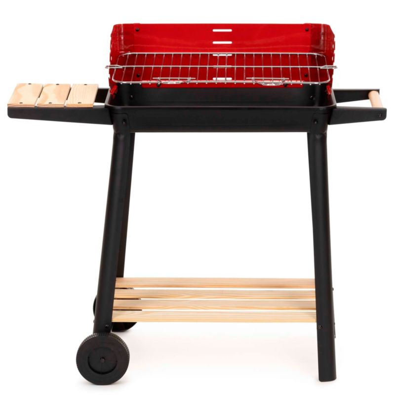 Grill Springos na węgiel, mobilny grill z regulowanym rusztem do ogrodu i na działkę 1 szt.