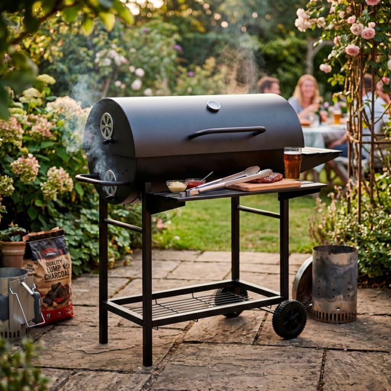 Grill Springos na węgiel zamykany, grill ogrodowy do BBQ i grillowania 1 kpl