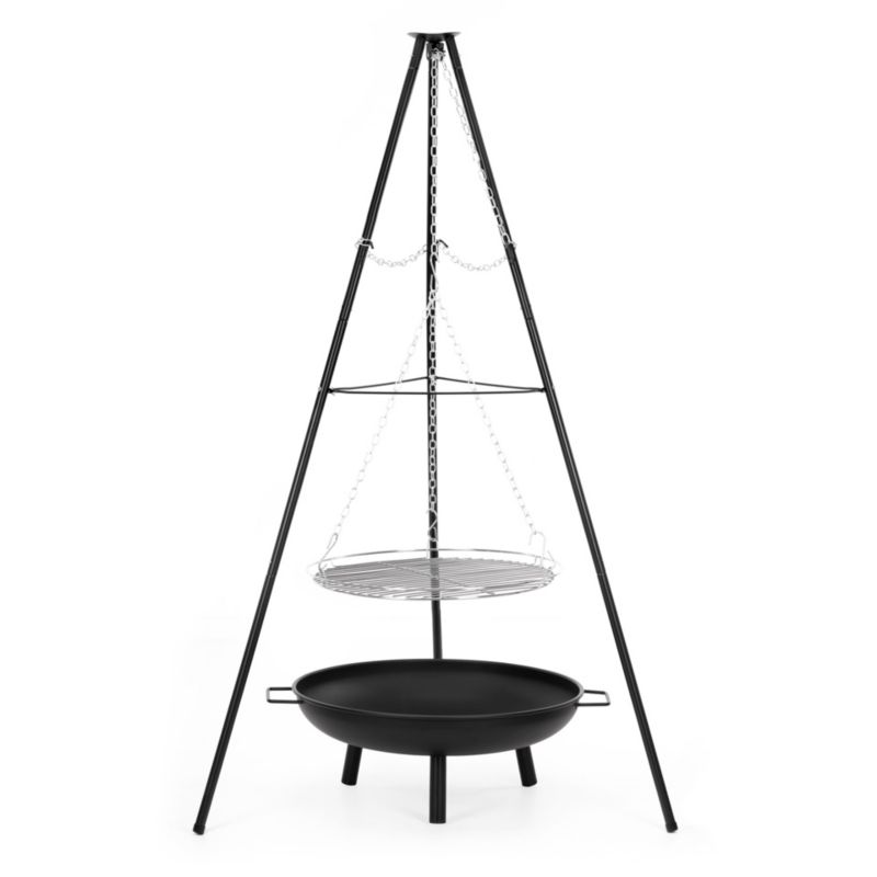 Grill Springos ogniskowy, wiszący 50 cm palenisko z regulowanym rusztem na stojaku 1 szt.