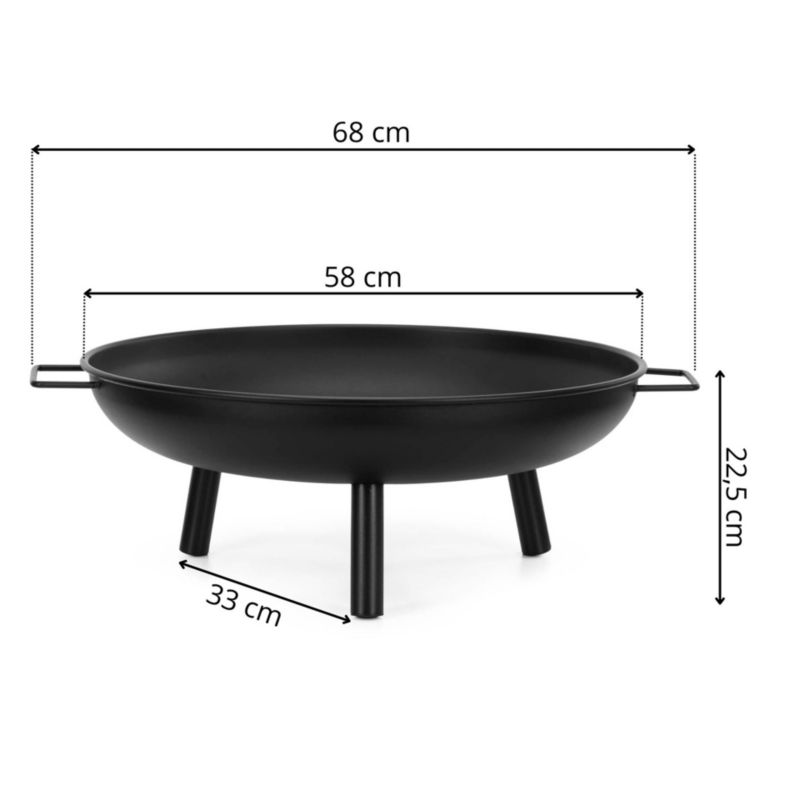 Grill Springos ogniskowy, wiszący 50 cm palenisko z regulowanym rusztem na stojaku 1 szt.