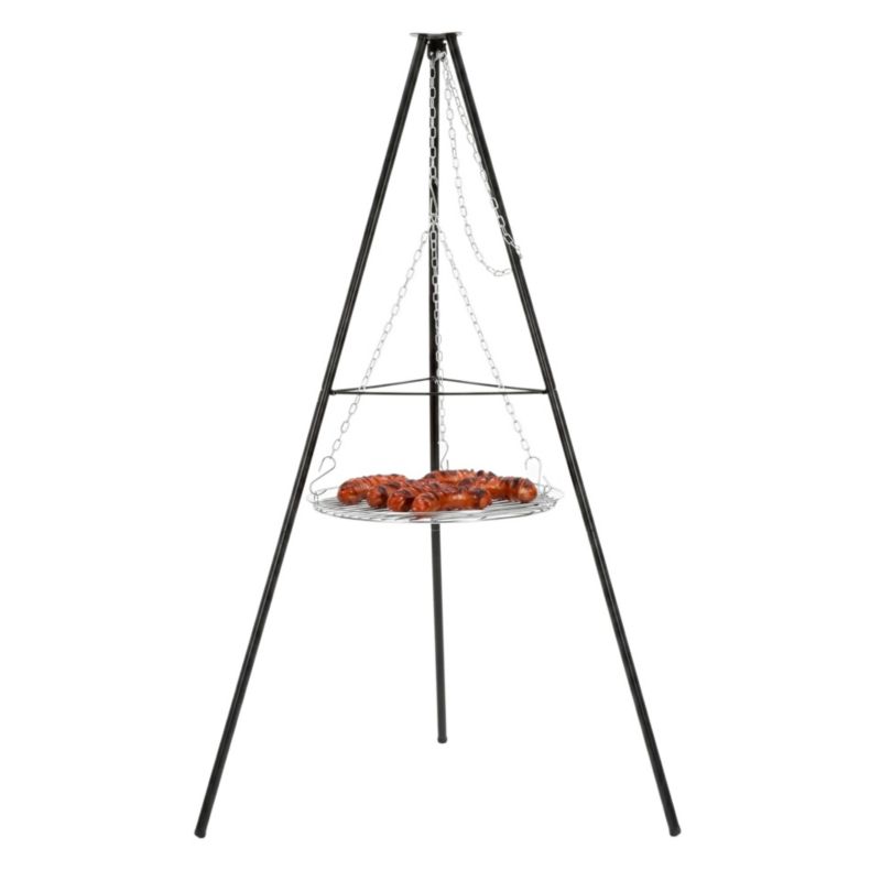 Grill Springos ogrodowy na stojaku z regulacją wysokości, ruszt grillowy 50 cm ogniskowy 1 szt.