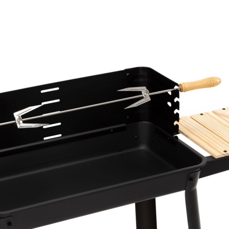 Grill Springos węglowy z regulacją wysokości, grill ogrodowy z widelcami i rusztem, przenośny 1 szt.