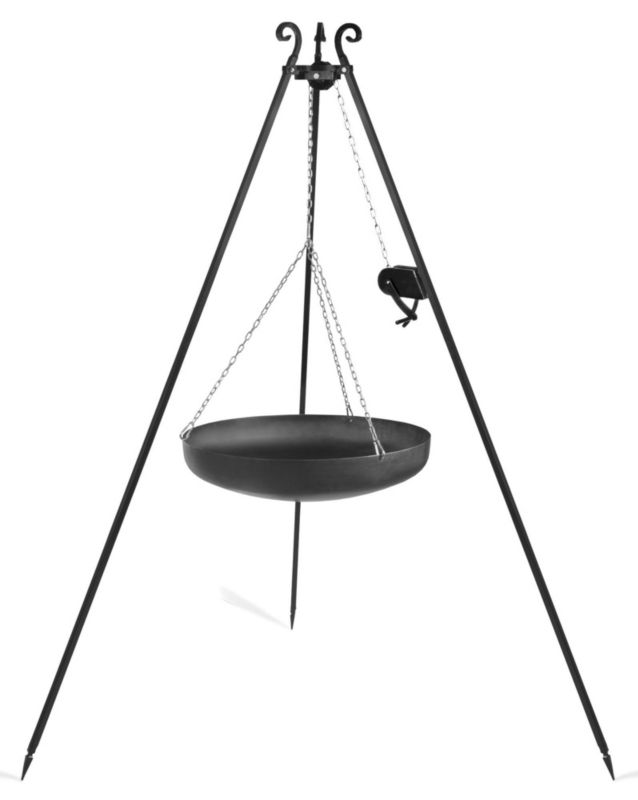 Grill TYLETEGOTU na trójnogu TRIVO 70 cm czarny 1 szt