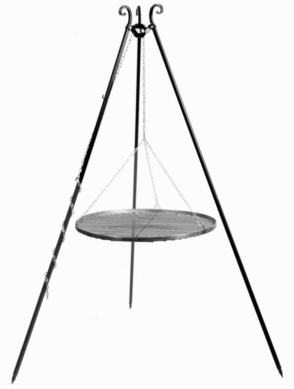 Grill TYLETEGOTU na trójnogu TRIVO 70 cm czarny 1 szt