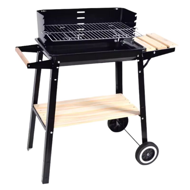 Grill węglowy Bauhus  wózek z półką, kółkami do ogrodu 1 szt.