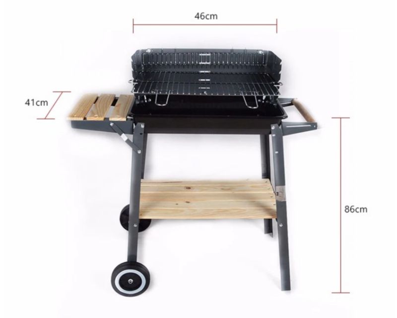 Grill węglowy Bauhus  wózek z półką, kółkami do ogrodu 1 szt.
