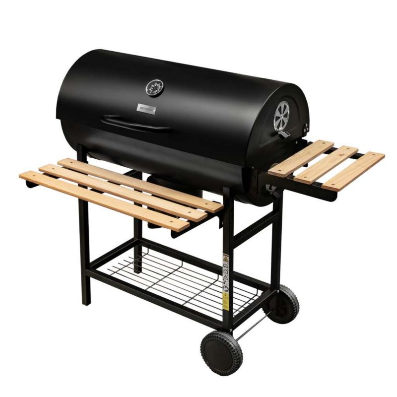 Grill węglowy Bergmann ogrodowy duży beczkowy termometr 2 ruszty 1szt.