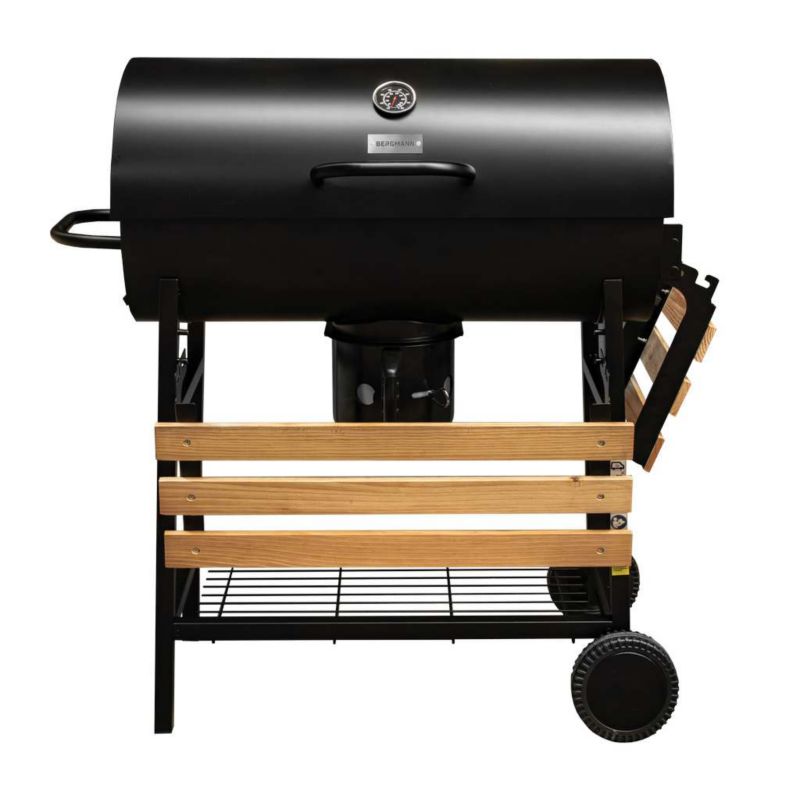 Grill węglowy Bergmann ogrodowy duży beczkowy termometr 2 ruszty 1szt.
