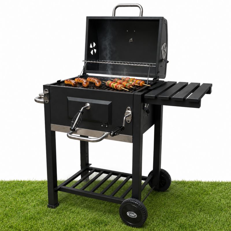 Grill węglowy DeKRAFT Angular z żeliwnym rusztem czarny DE-WA07 1 szt