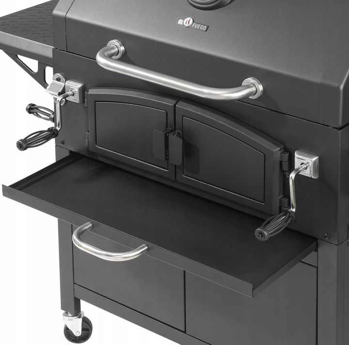 Grill węglowy EL FUEGO GRAND ONTARIO solidny żeliwne ruszta 1szt.