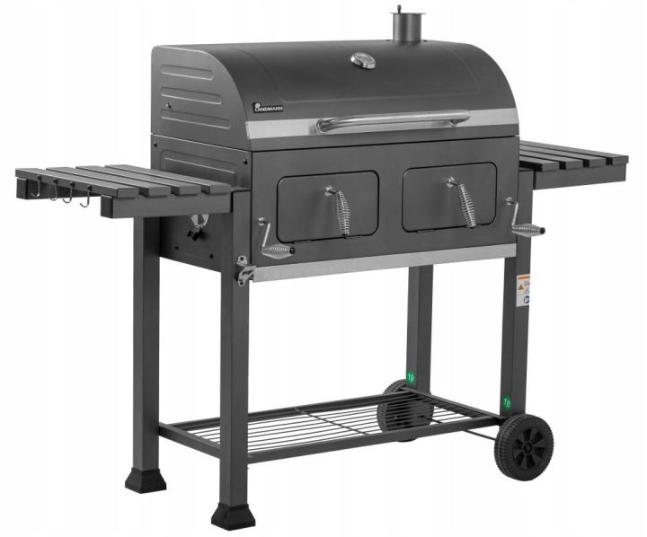 Grill węglowy LANDMANN NEW KOMFORT XL dwa paleniska żeliwny ruszt 1szt.
