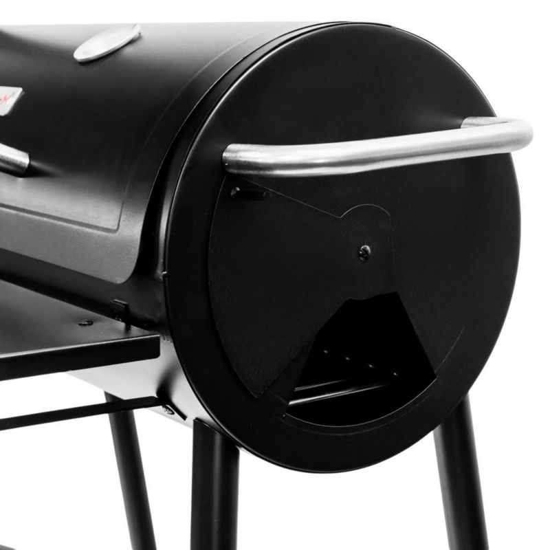 Grill węglowy Mega-M ogrodowy beczkowy z kominkiem i stolikiem 1szt.