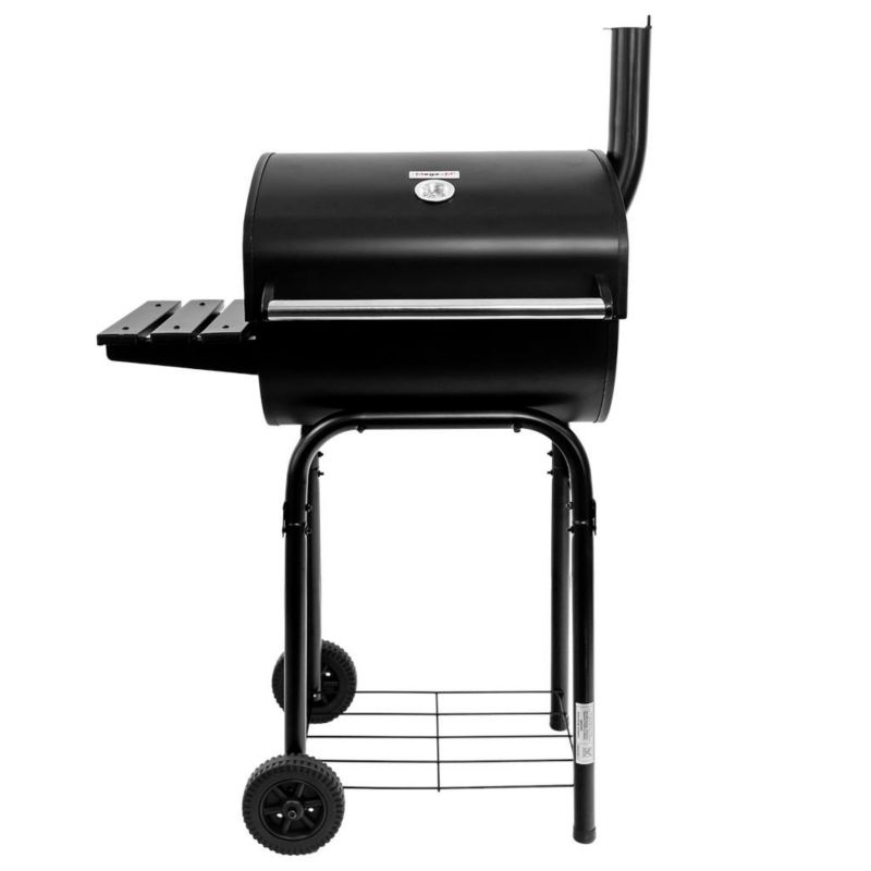 Grill węglowy Mega-M ogrodowy z pokrywą i  kominem chromowany ruszt 1szt.