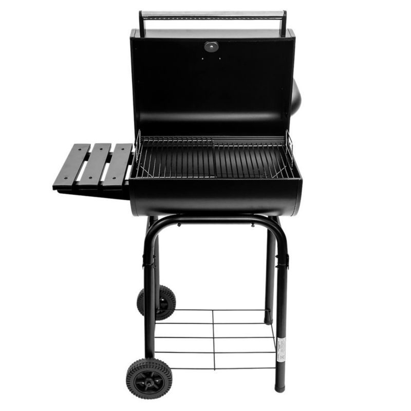 Grill węglowy Mega-M ogrodowy z pokrywą i  kominem chromowany ruszt 1szt.