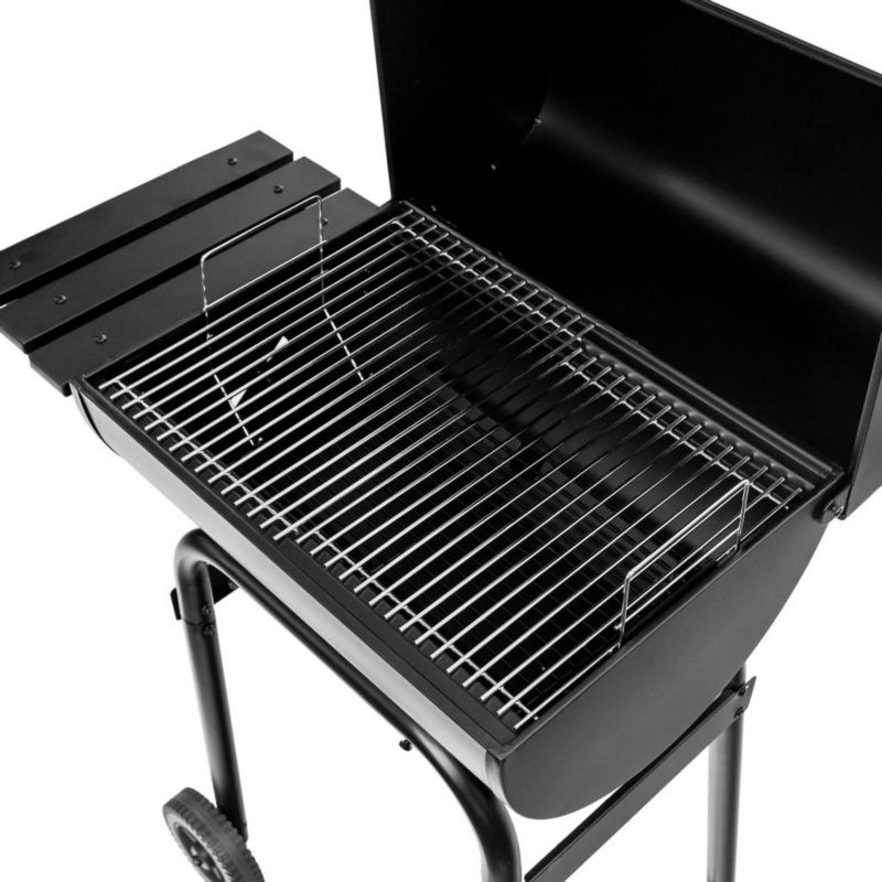 Grill węglowy Mega-M ogrodowy z pokrywą i  kominem chromowany ruszt 1szt.