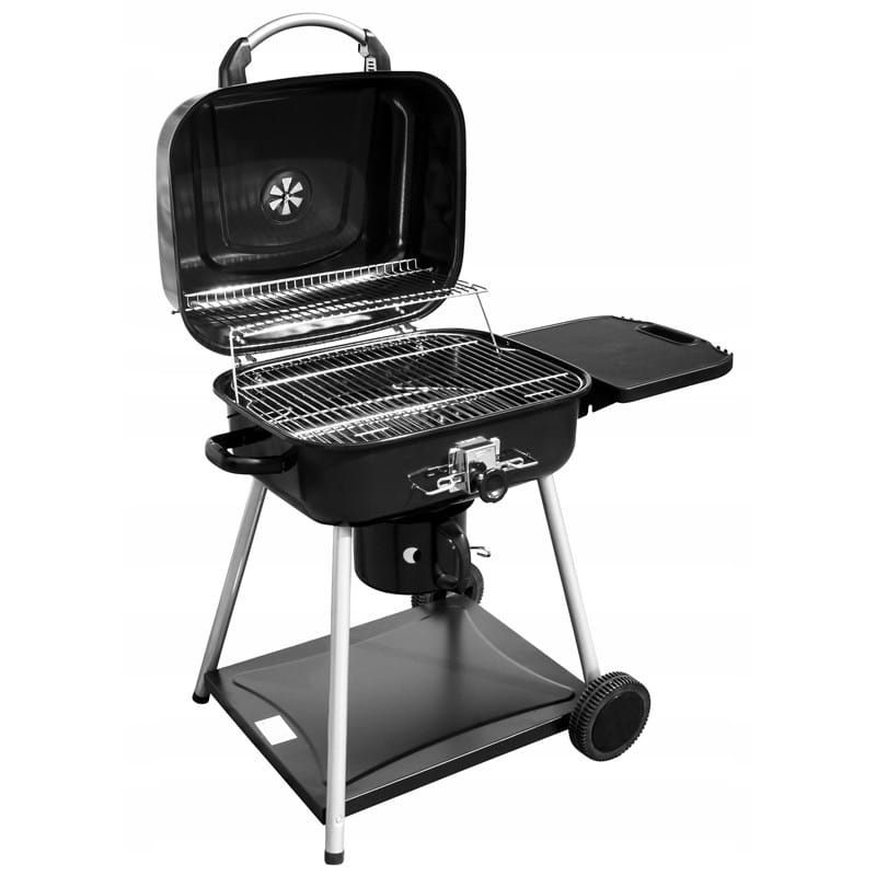 Grill Węglowy Mirpol 2593,5 cm2 Prostokątny Pokrywa z Regulacją Powietrza, Czarny 1 szt.