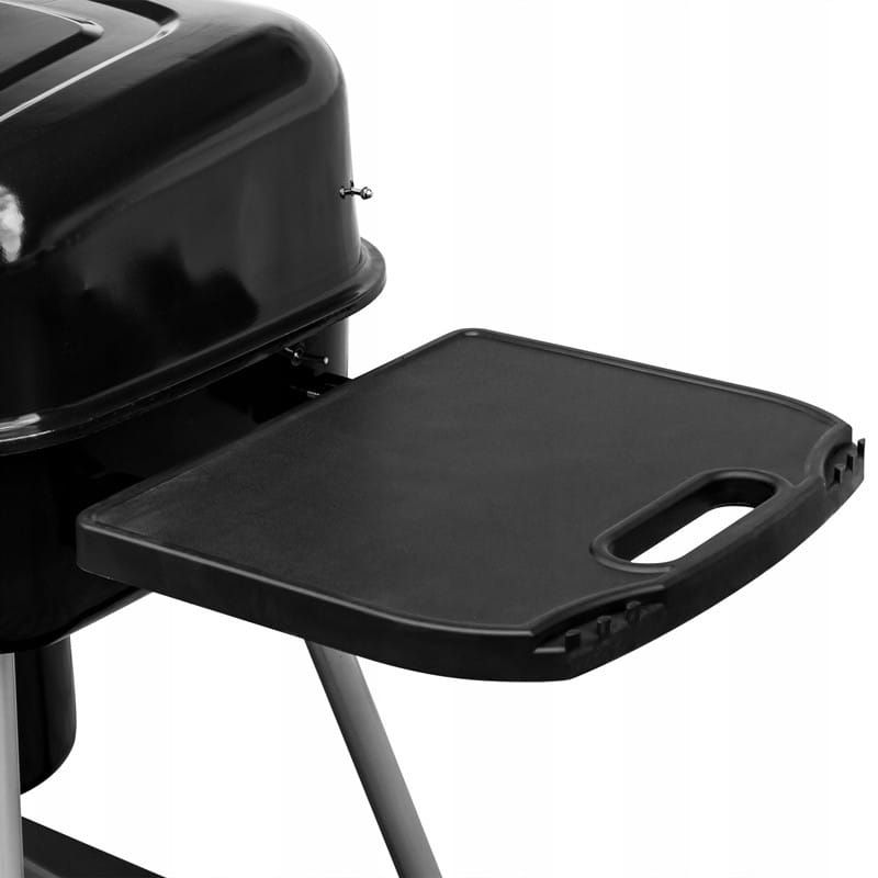 Grill Węglowy Mirpol 2593,5 cm2 Prostokątny Pokrywa z Regulacją Powietrza, Czarny 1 szt.
