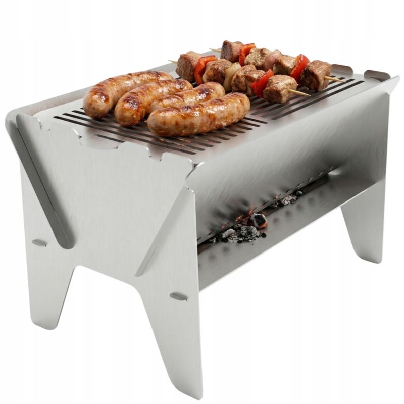 Grill węglowy ogrodowy Baster stal nierdzewna  składany 1 szt.