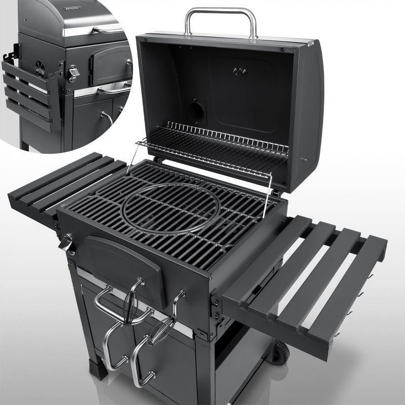 Grill węglowy ogrodowy Berdsen BD-893 komin żeliwny ruszt z pokrywą popielnik termometr 1 szt.