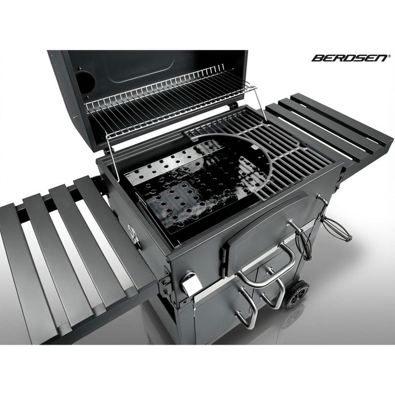 Grill węglowy ogrodowy Berdsen BD-893 komin żeliwny ruszt z pokrywą popielnik termometr 1 szt.
