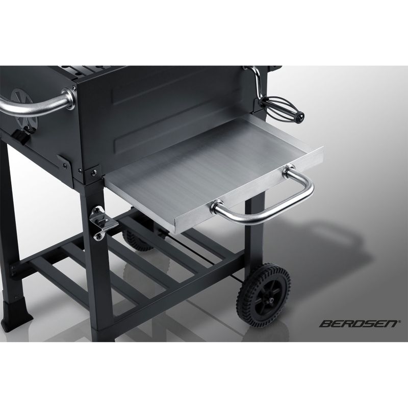 Grill węglowy ogrodowy Berdsen BD-894 komin stalowy ruszt 57x43 cm + termometr duży 1szt.