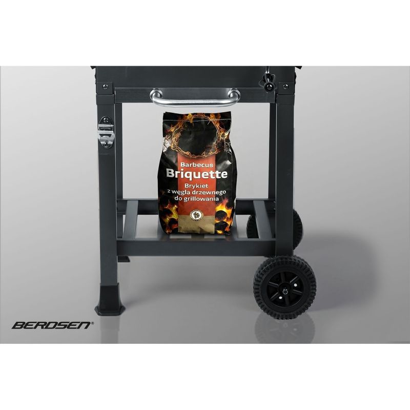 Grill węglowy ogrodowy Berdsen BD-894 komin stalowy ruszt 57x43 cm + termometr duży 1szt.