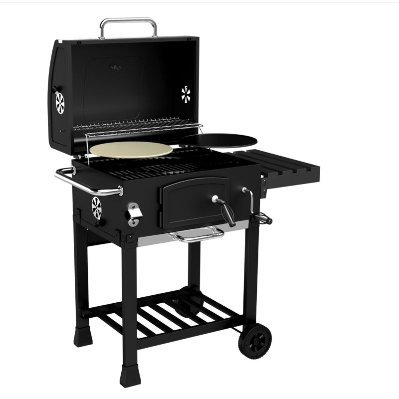 Grill węglowy ogrodowy KOLER EMBER CH1 Żeliwny Ruszt Płyta + Kamień do Pizzy 1 szt.