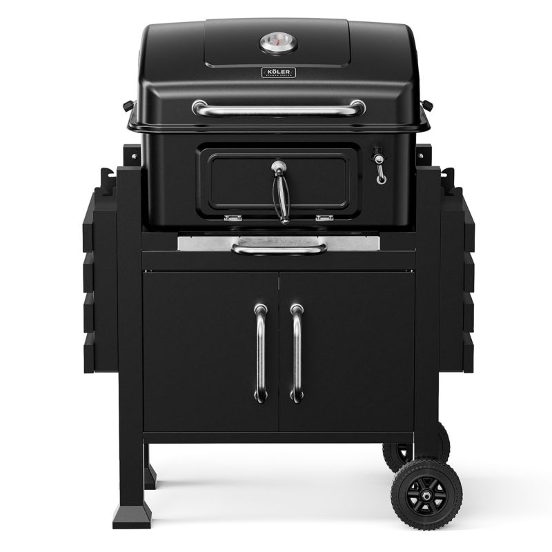 Grill węglowy ogrodowy KOLER EMBER CH2 Stal Emaliowana Ruszt Żeliwny Składane Półki 1 szt.