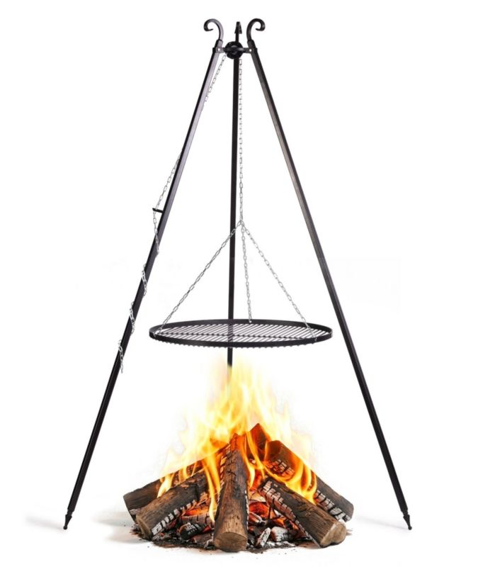 Grill wiszący trójnóg COOK KING 180 cm ruszt 50 cm nad ognisko nad palenisko ogrodowe do kociołka i pieczenia producent 1 szt.