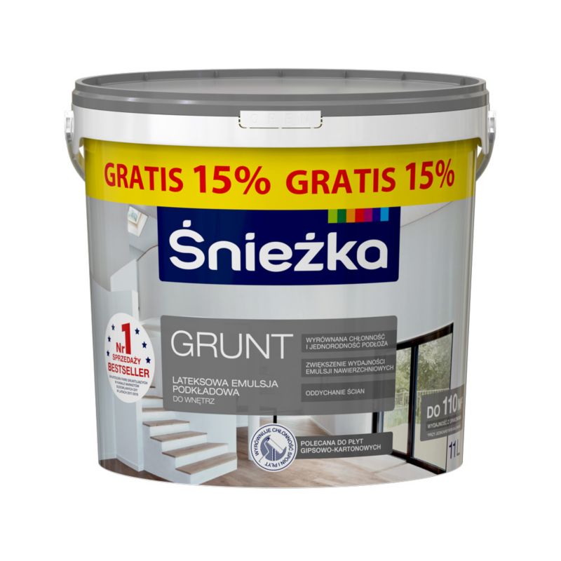 Grunt Śnieżka 10 l + 15 % biały