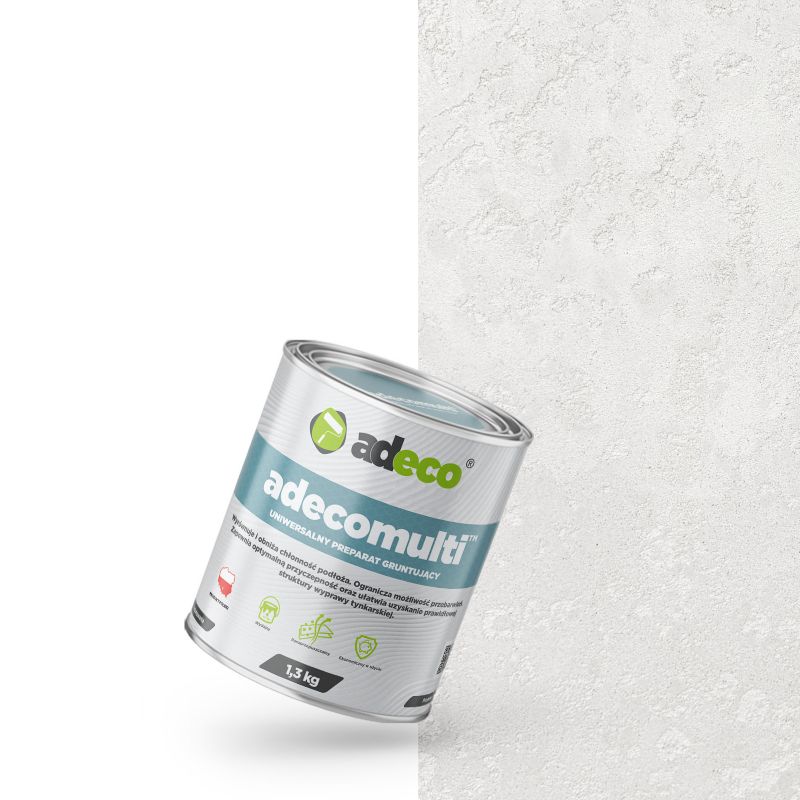 Grunt szczepny Adecomulti z kwarcem pod beton architektoniczny 1,3 kg kolor Biały white 1 szt.
