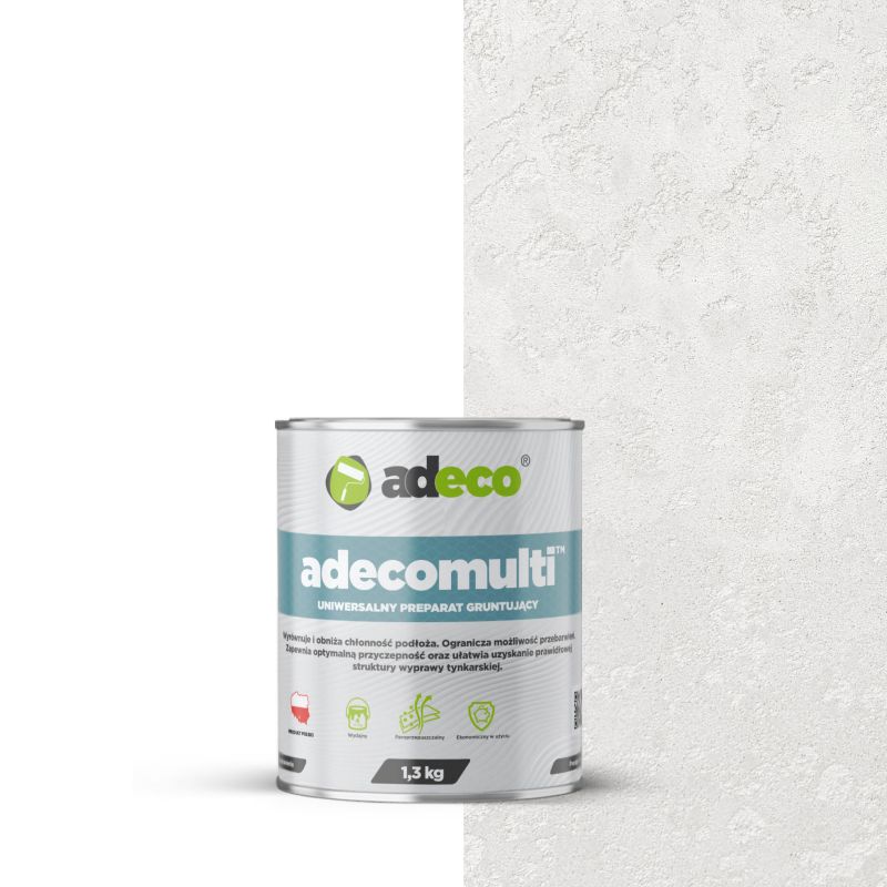 Grunt szczepny Adecomulti z kwarcem pod beton architektoniczny 1,3 kg kolor Biały white 1 szt.
