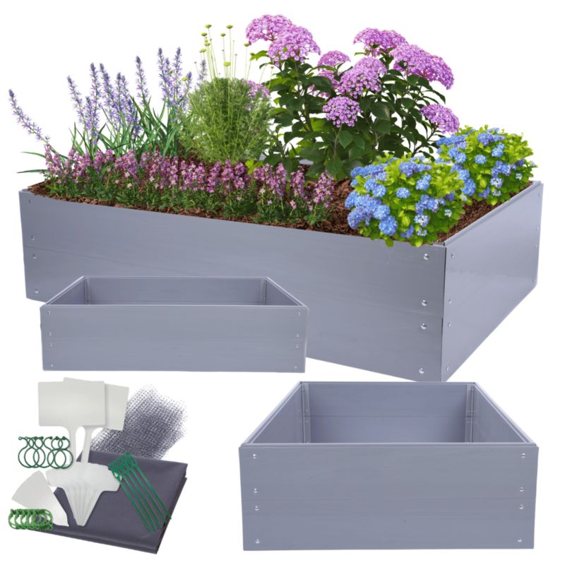 Grządka podwyższona MODO24 modułowa plastikowa trwała odporna na warunki atmosferyczne 40x180x100 cm 1 szt.