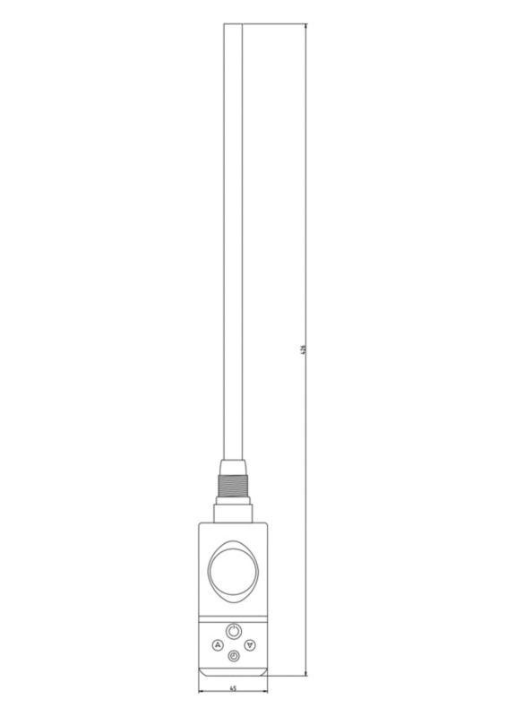 Grzałka Elektryczna 300W Złota Granitan  G1/2 z Termostatem Led 1 szt.