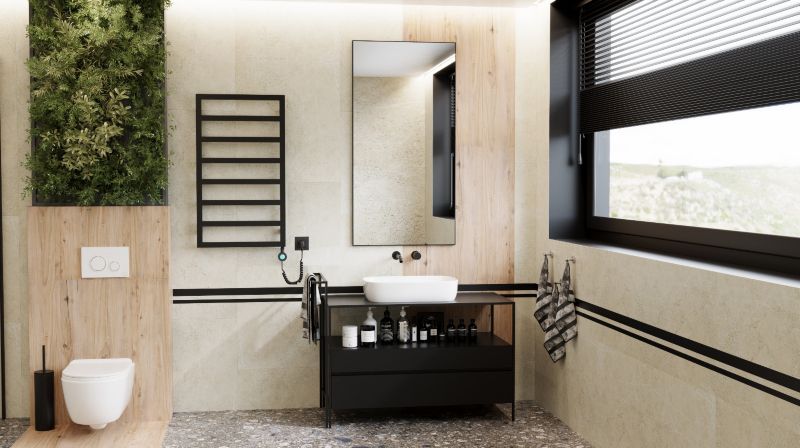 Grzałka elektryczna do grzejnika  LUXRAD GLX 400W czarna 1 szt