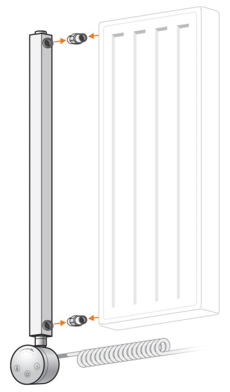 Grzałka elektryczna grzejnikowa Ekreator LUXRAD 800W wysokość 1800mm biały 1 szt