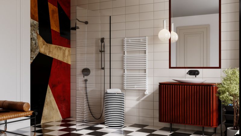 Grzałka elektryczna LUXRAD do grzejnika łazienkowego SLX 400W biała z maskownicą   1 szt