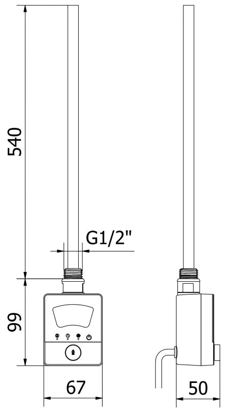 Grzałka elektryczna Mexen FA-BG8 biała 600 W 1 szt.