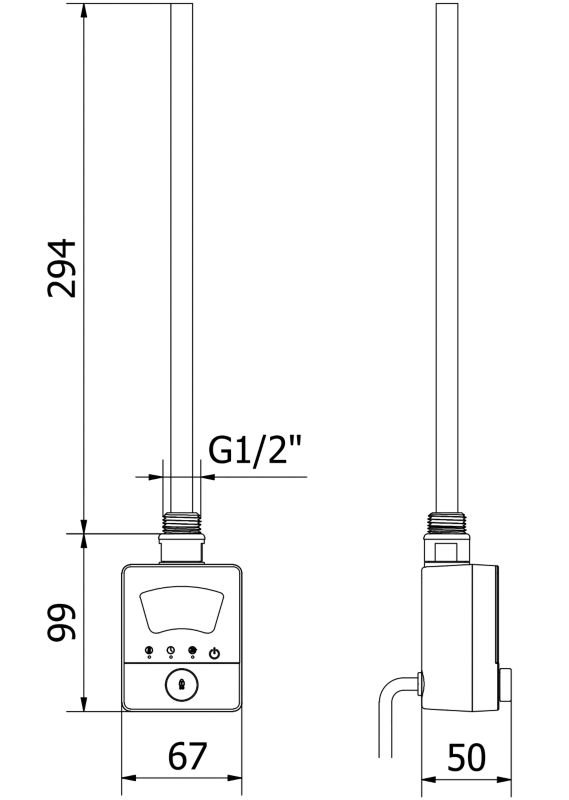 Grzałka elektryczna Mexen FA-BG8 czarna 300 W 1 szt.