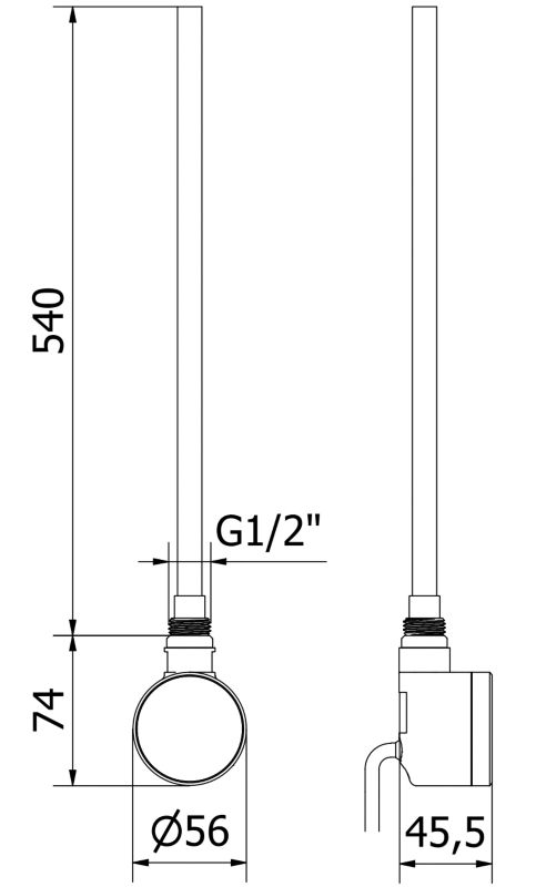 Grzałka elektryczna Mexen FA-D22 biała 600 W 1 szt.