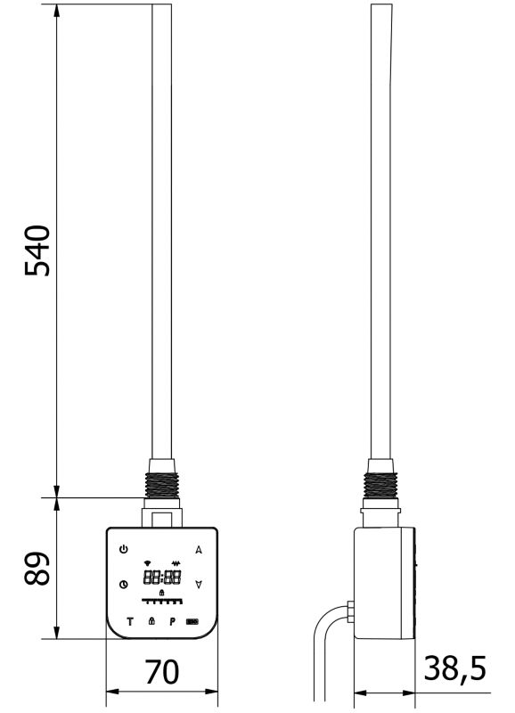 Grzałka elektryczna Mexen FA-F biała 600W 1 szt.