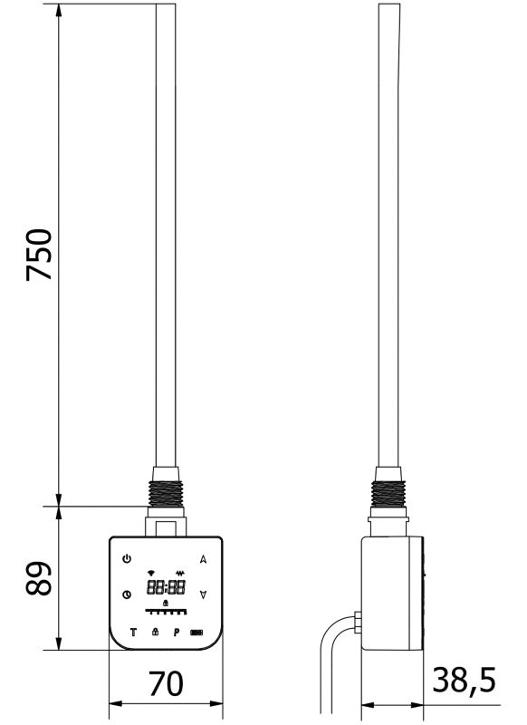 Grzałka elektryczna Mexen FA-F biały 900W 1 szt.