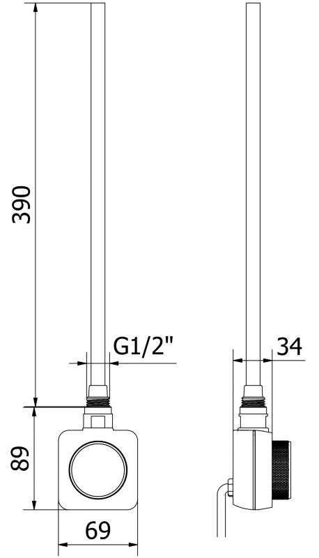 Grzałka elektryczna Mexen FA-FD14 czarna 400W 1 szt.